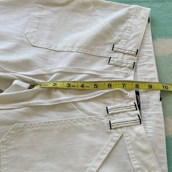 Le Tigre White Straight Leg Pants Drawstring Zip Fly Size 3 - Picture 9 of 14
